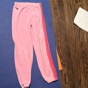 Girls Light pink aviator nation sweat pants, size 10